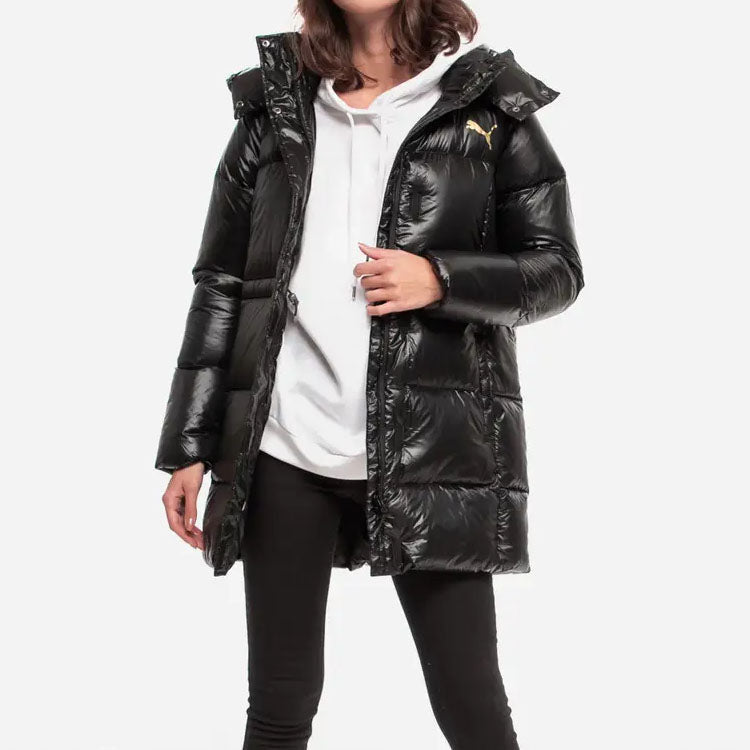 (WMNS) PUMA Cocoon Down Coat 'Black Gold' 585409-01