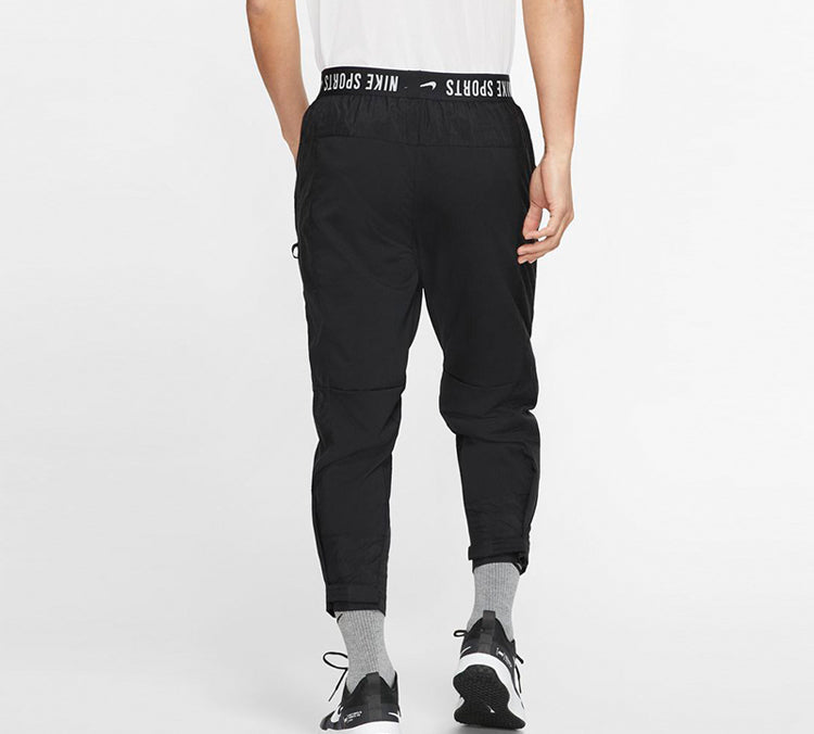 Nike Alphabet Logo Waist Printing Woven Training Cropped Pants Black CJ4630-010