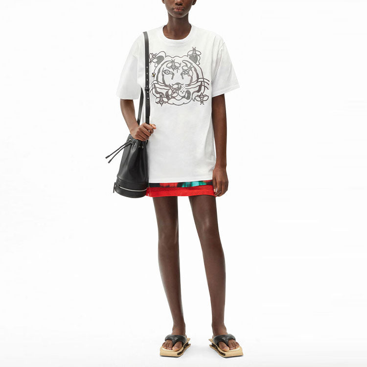 KENZO SS21 Round Neck Pullover Short Sleeve White FB52TS9104SA-01