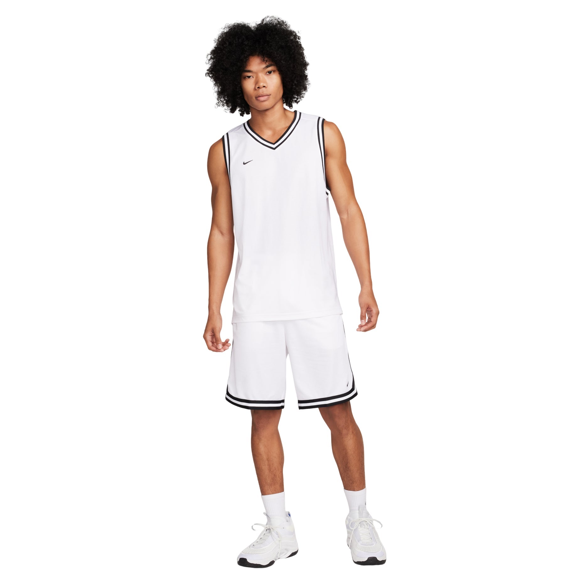 Nike DNA Basketball Jersey Asia Sizing 'White Black' FQ3708-100