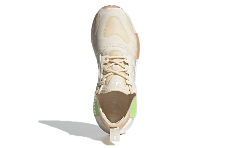 (WMNS) adidas NMD_R1 'Wonder White Signal Green' GZ9281