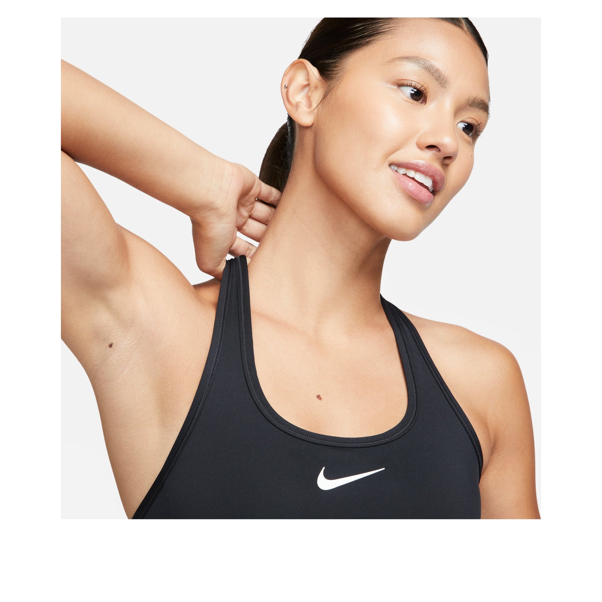 (WMNS) Nike Swoosh Medium Support Dri-FIT Bra 'Black' DX6822-010