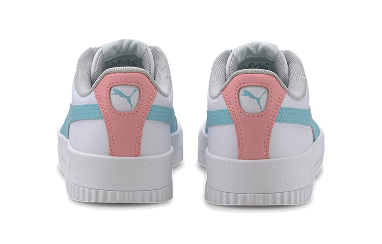 (GS) PUMA Carina L Casual Board Shoes White/Blue/Pink 370677-06