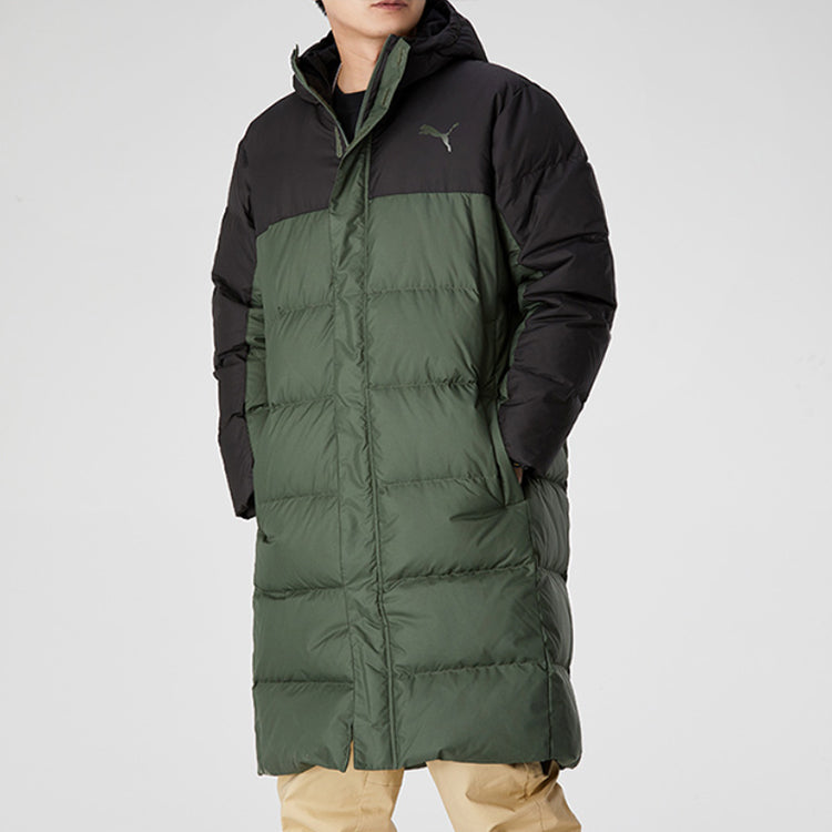 PUMA Long Oversized Down Jacket 'Green Black' 585403-64