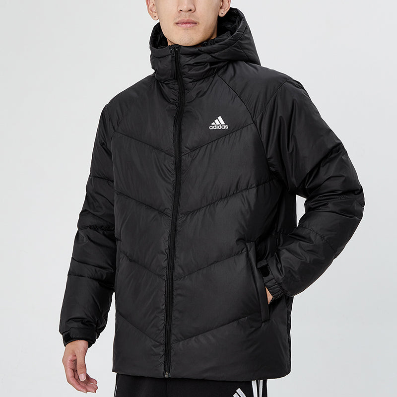 adidas Cb Down Jkt Casual Stay Warm Sports hooded down Jacket Black H20783