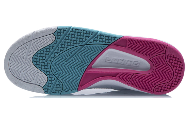 (WMNS) Li-Ning Classic Basketball Shoes 'White Blue Pink' AGBR082-1