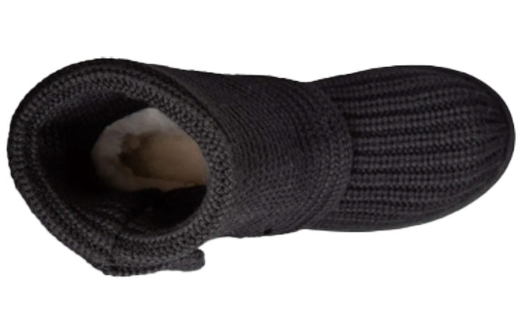 (WMNS) UGG Classic Cardy Boot Knit Shoe Stay Warm Cozy Black 1016555-BLK