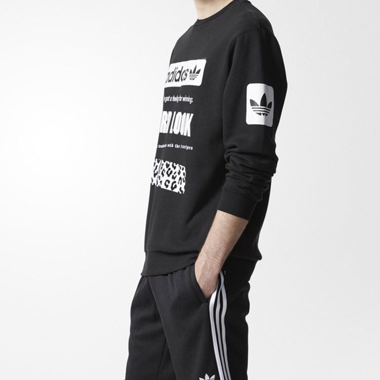 adidas originals Graphic Crew Sweatshirt 'Cd1717' Black CD1717