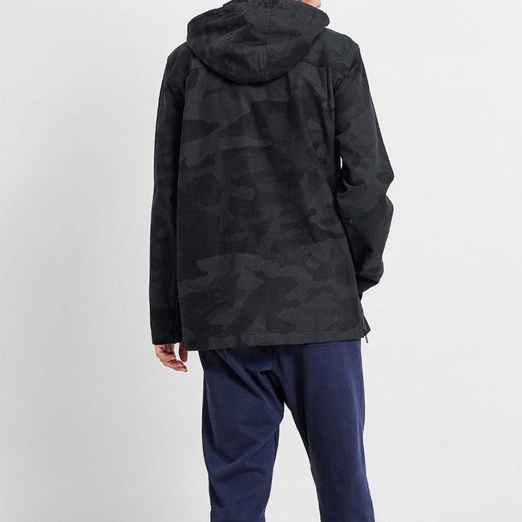 Men's Vans Cargo Big Pocket Sports Camouflage Jacket Black VN0A49P929B