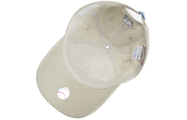 MLB Small Label Cap Baseball Cap Khaki Blue 32CPCE011-07B