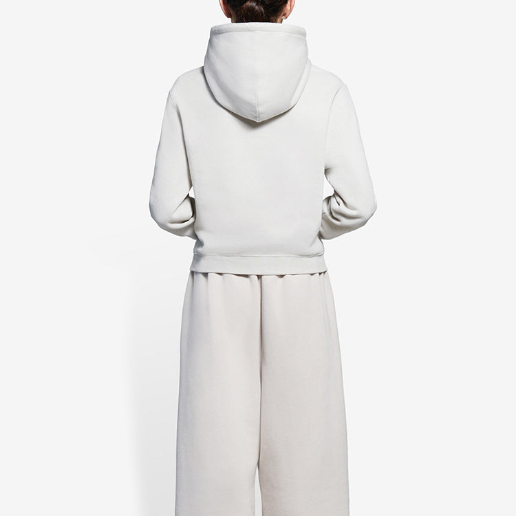 (WMNS) Balenciaga SS21 Fashion Week Shrunk Hooded Sweatshirt Grey 657683TKV852984