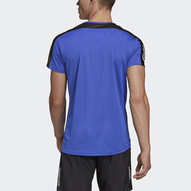 adidas Own The Run Tee Running Short Sleeve Men's Blue FT1431
