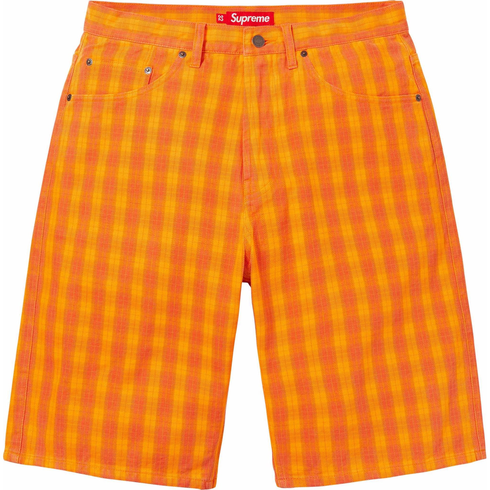 Supreme Plaid Baggy Shorts 'Orange' SUP-SS24-284
