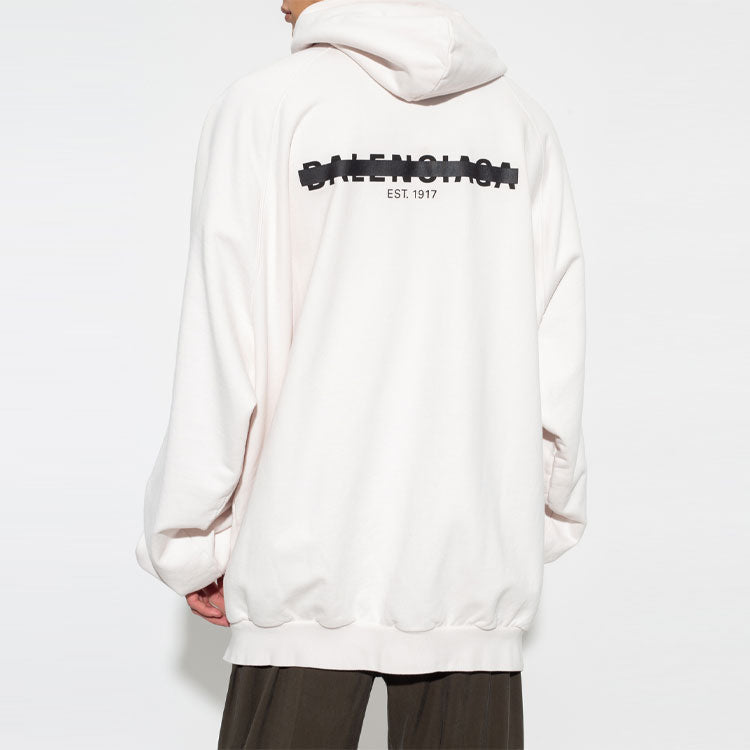 Balenciaga Strike 1917 Oversized Hoodie 'White' 697879TMVH29800