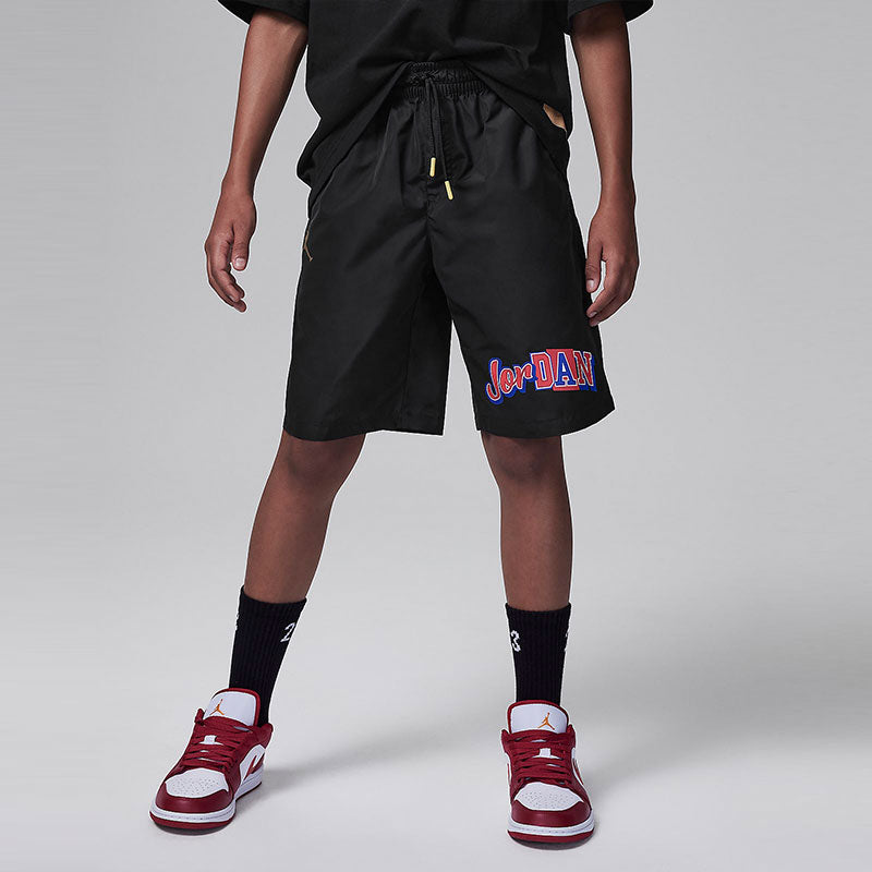 (GS) Air Jordan Woven Shorts 'Black Red' FV2833-010
