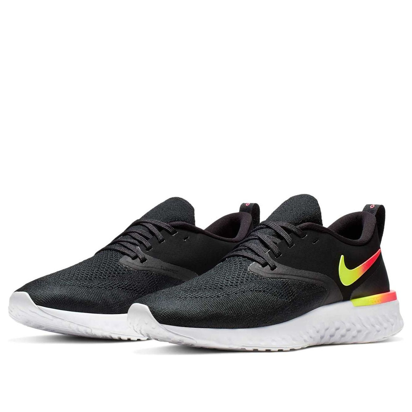 (WMNS) Nike Odyssey React Flyknit 2 'Black Yellow Red' CJ1619-001