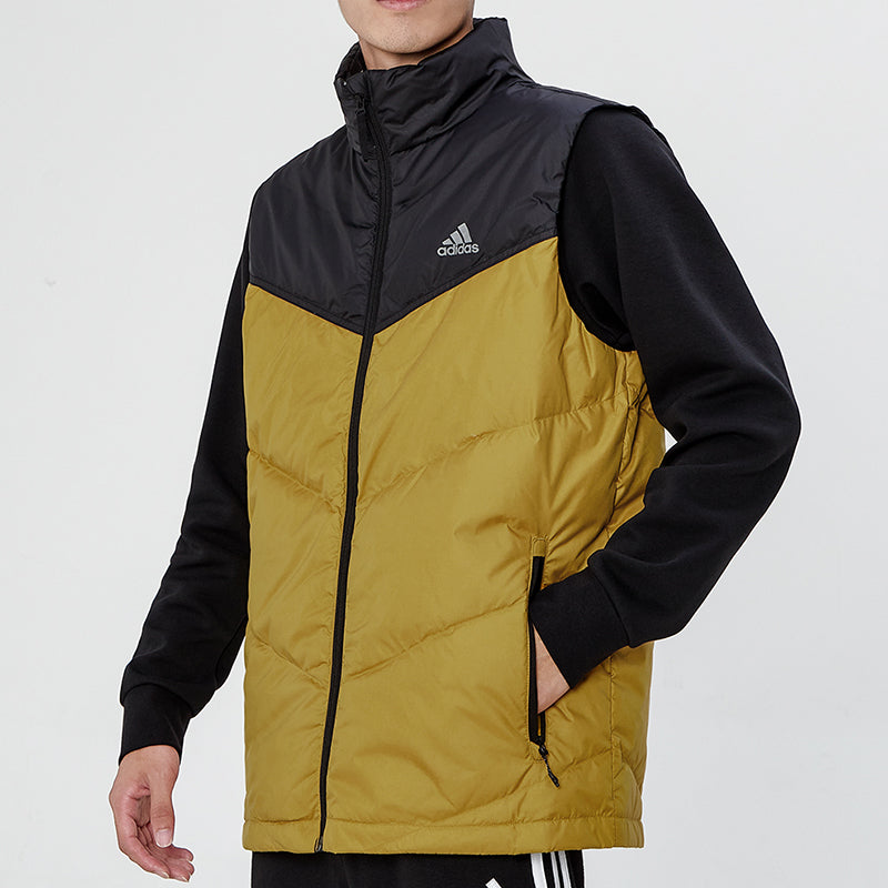adidas Down Padded Vest Jacket 'Yellow Black' H20778