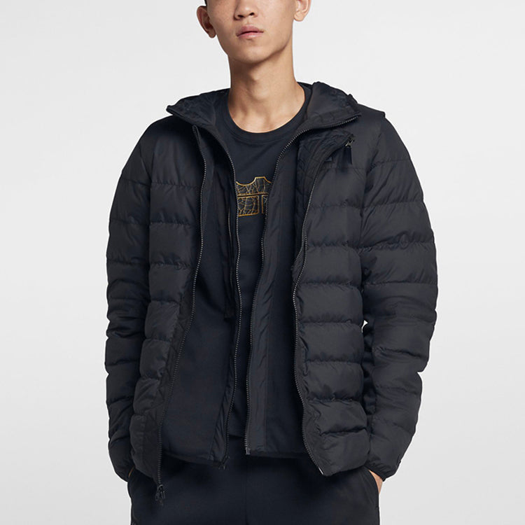 Men's Nike Casual Hooded Black Down Jacket AH2206-010