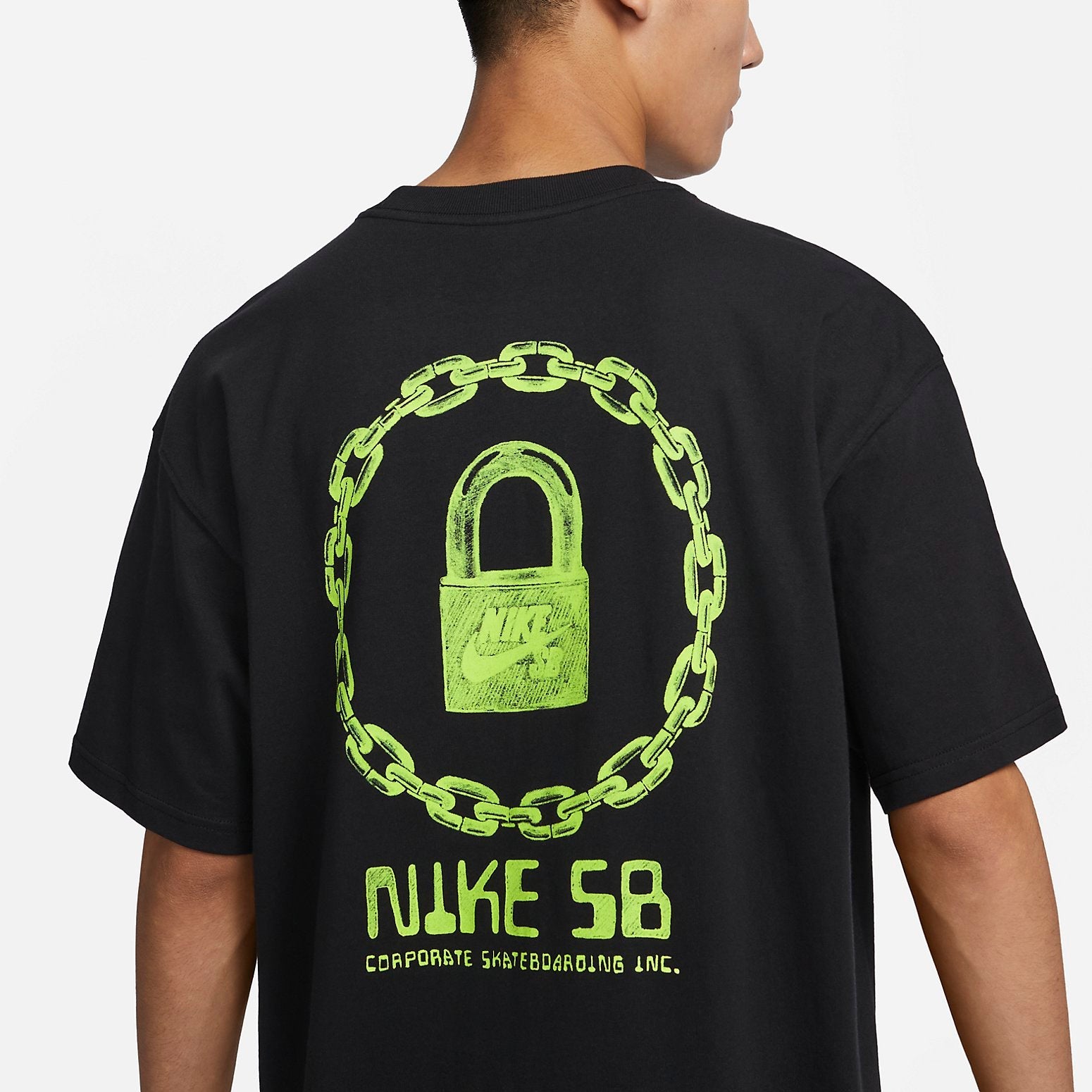Nike SB On Lock Skateboarding T-Shirt 'Black' FJ1140-010