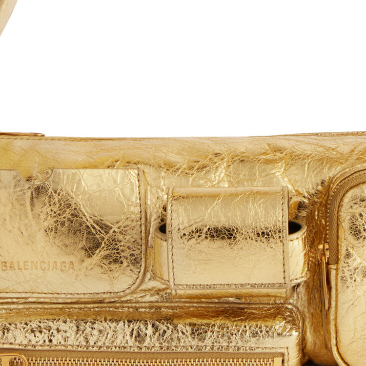 (WMNS) Balenciaga Superbusy Xs Sling Bag Metallized 'Gold' 7625162AAVI8018