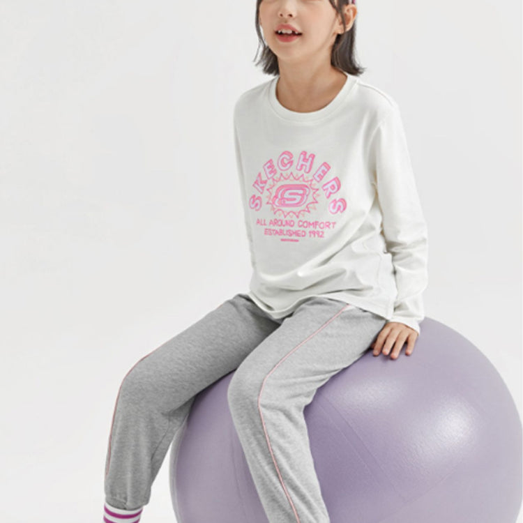 (GS) Skechers Logo Graphic Crew Sweater 'Multi-Color' L422K089