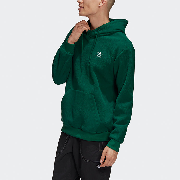 adidas originals Plrfleece Hoody Casual Sports Pullover Green GE5213
