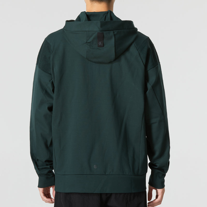Men's adidas Wj Prew Kn Jkt Hooded Sports Solid Color Casual Knit Jacket Green HM2957