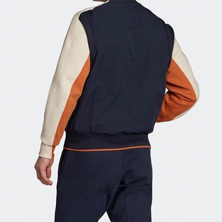 adidas Athleisure Casual Sports Woven baseball uniform Jacket Navy Blue DX8408