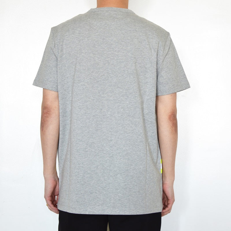 Men's Moncler Stripe Alphabet Logo Printing Short Sleeve Gray 0918C739208390T984