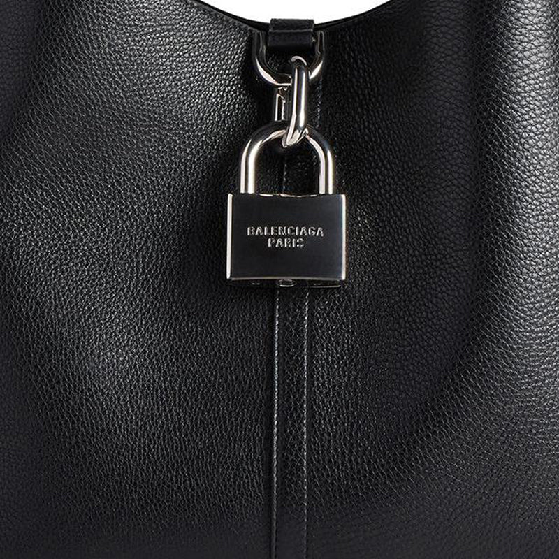 (WMNS) Balenciaga Locker Medium North-south Hobo Bag 'Black' 7716362AAWC1000