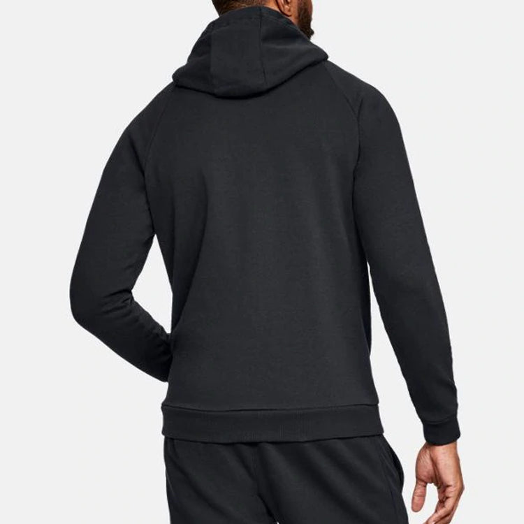 Men's Under Armour Rival square frame Logo Hooded Jacket Black 1320737-001