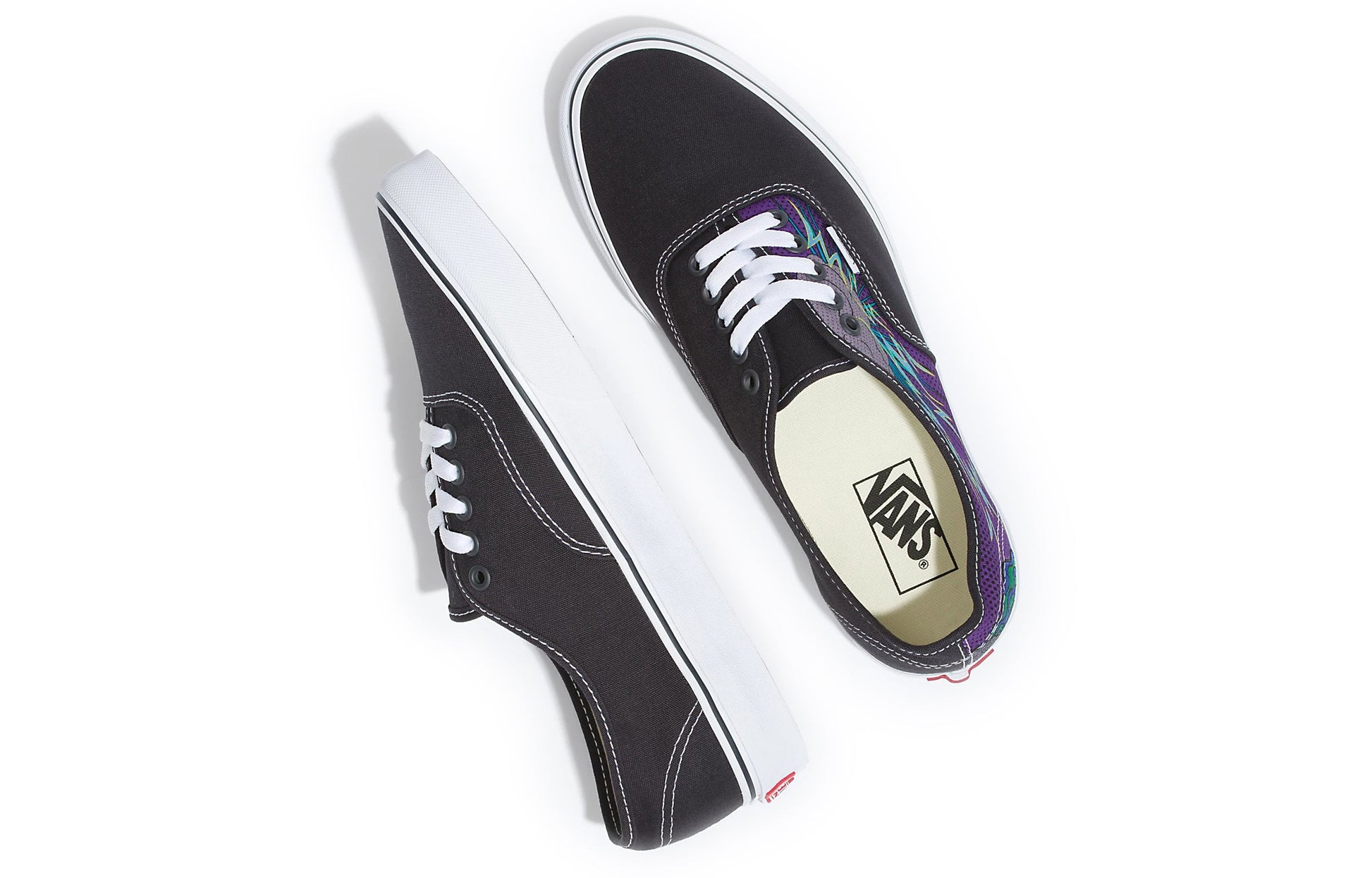 Vans Authentic Low Top Suede Canvas Shoes 'Black Purple' VN0A5KRDDNV