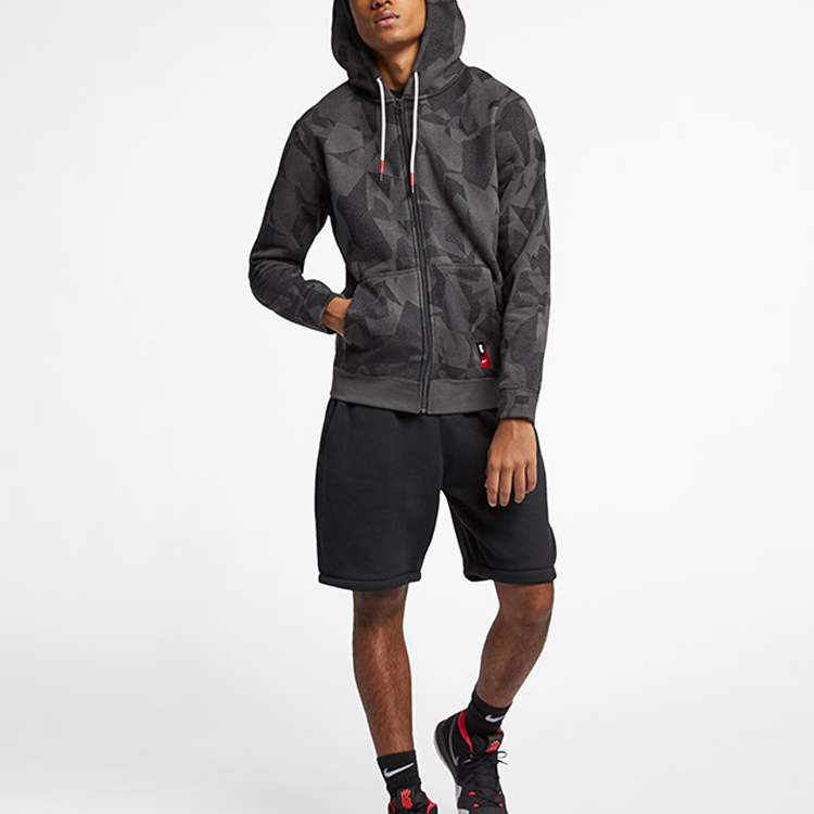 Nike Kyrie Kyrie Irving Basketball Sports Fleece Lined Jacket Gray AJ3386-010