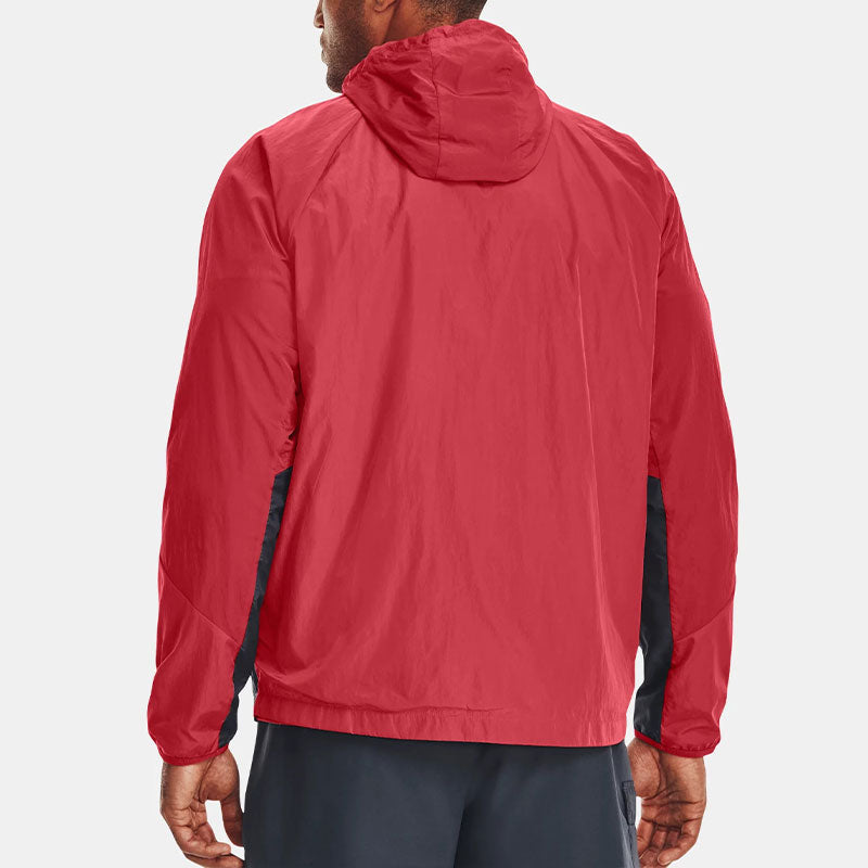 Under Armour Rush Woven Full Zip Jacket 'Coral Red' 1377181-638