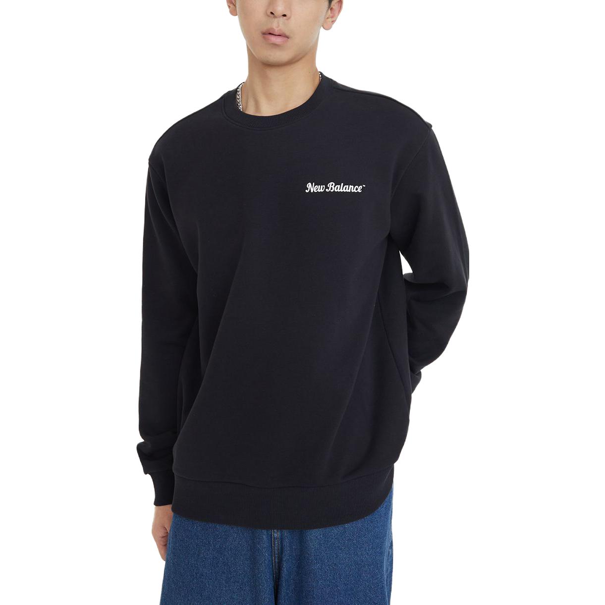 New Balance Sport Sweatshirt Asia Sizing 'Black White' 5CD38141-BK