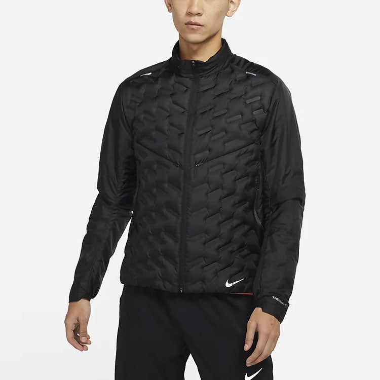 Men's Nike FW21 Solid Color Hooded Long Sleeves Black Down Jacket DD5668-010