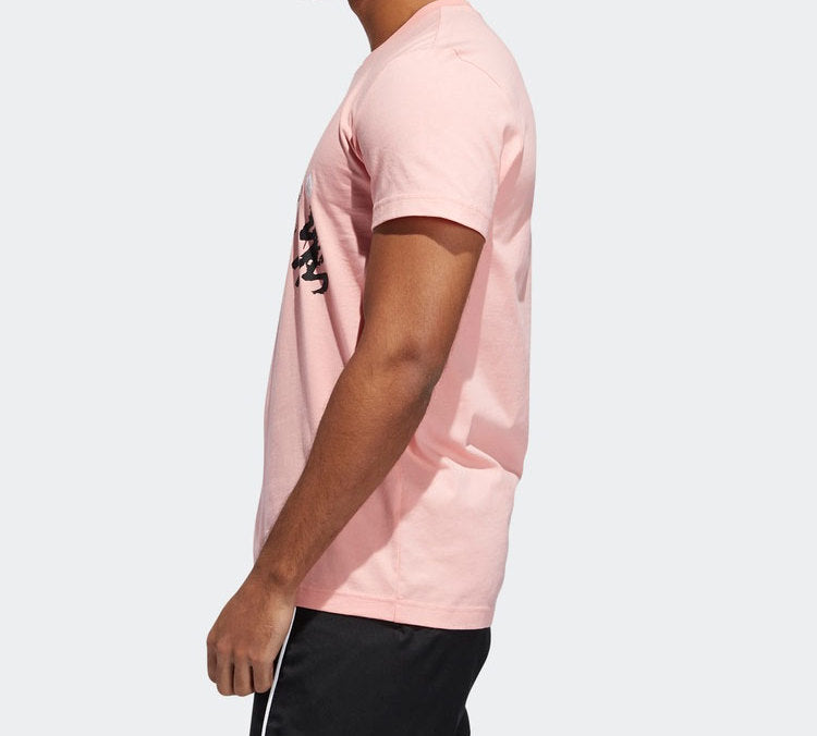 adidas STRONG TEE Basketball Sports Short Sleeve Pink FT8829