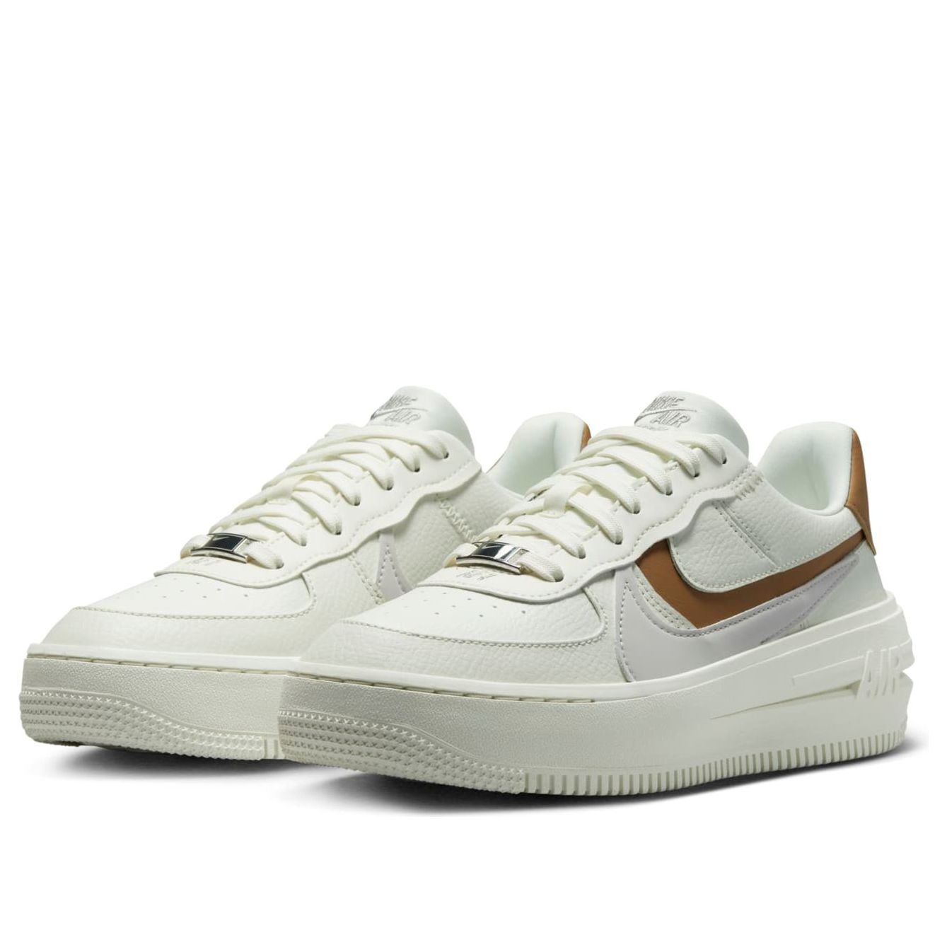 (WMNS) Nike Air Force 1 Low 1 PLT.AF.ORM 'White Brown' DZ5017-133