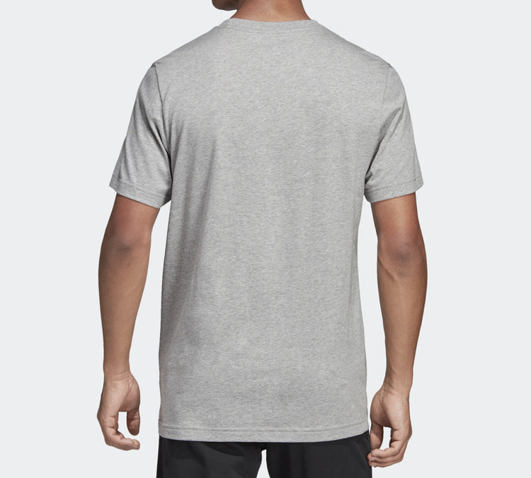 adidas Alphabet Logo Printing Sports Short Sleeve Gray DV3051