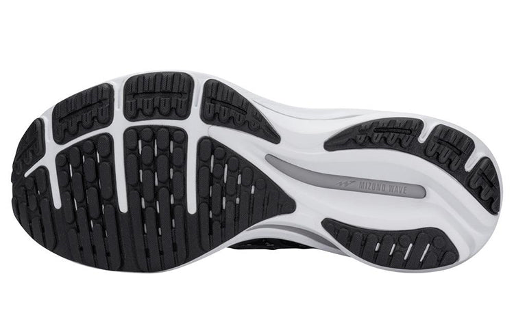 (WMNS) Mizuno Wave Rider 25 Waveknit 'Black Grey' J1GD217590