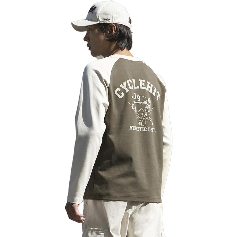 Mizuno Heritage Long Sleeve Shirt 'Beige' D2CA34H1
