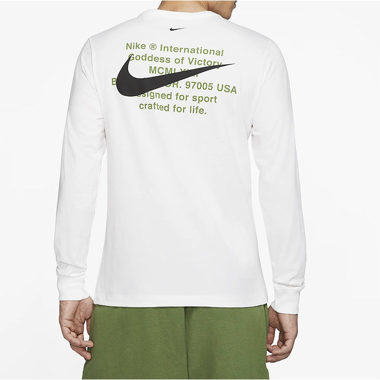 Nike Tee White Men's Long-Sleeve Nike Sportswear Swoosh CK2260-100