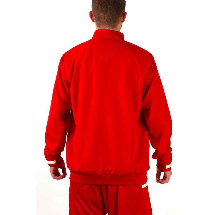 adidas Solid Color Zipper Sports Jacket Red DX7344