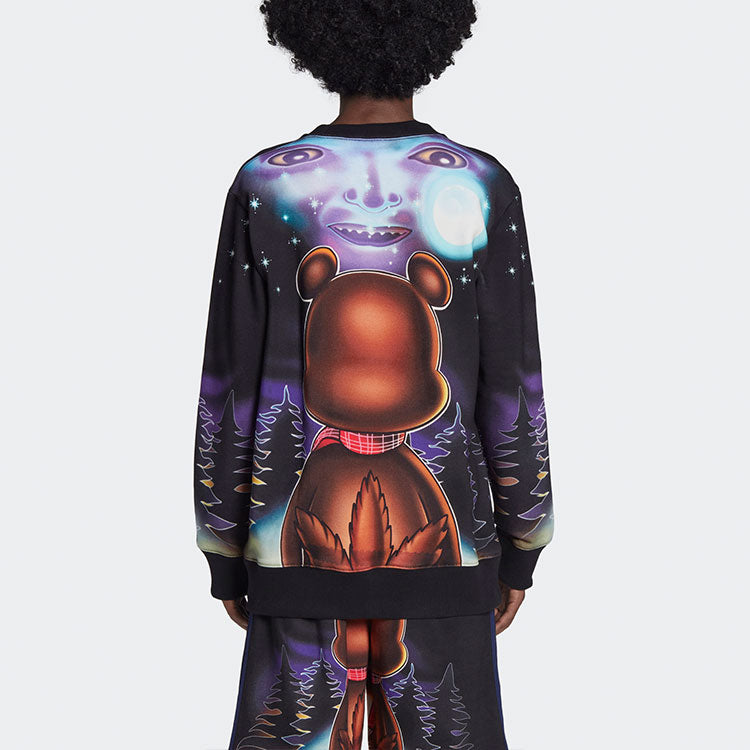 Men's adidas originals x Kerwin Frost Crossover Cartoon Full Print Sports Round Neck Pullover HG8776