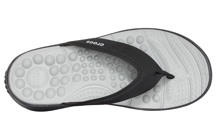 (WMNS) Crocs Reviva Flip-Flops Black 205473-060