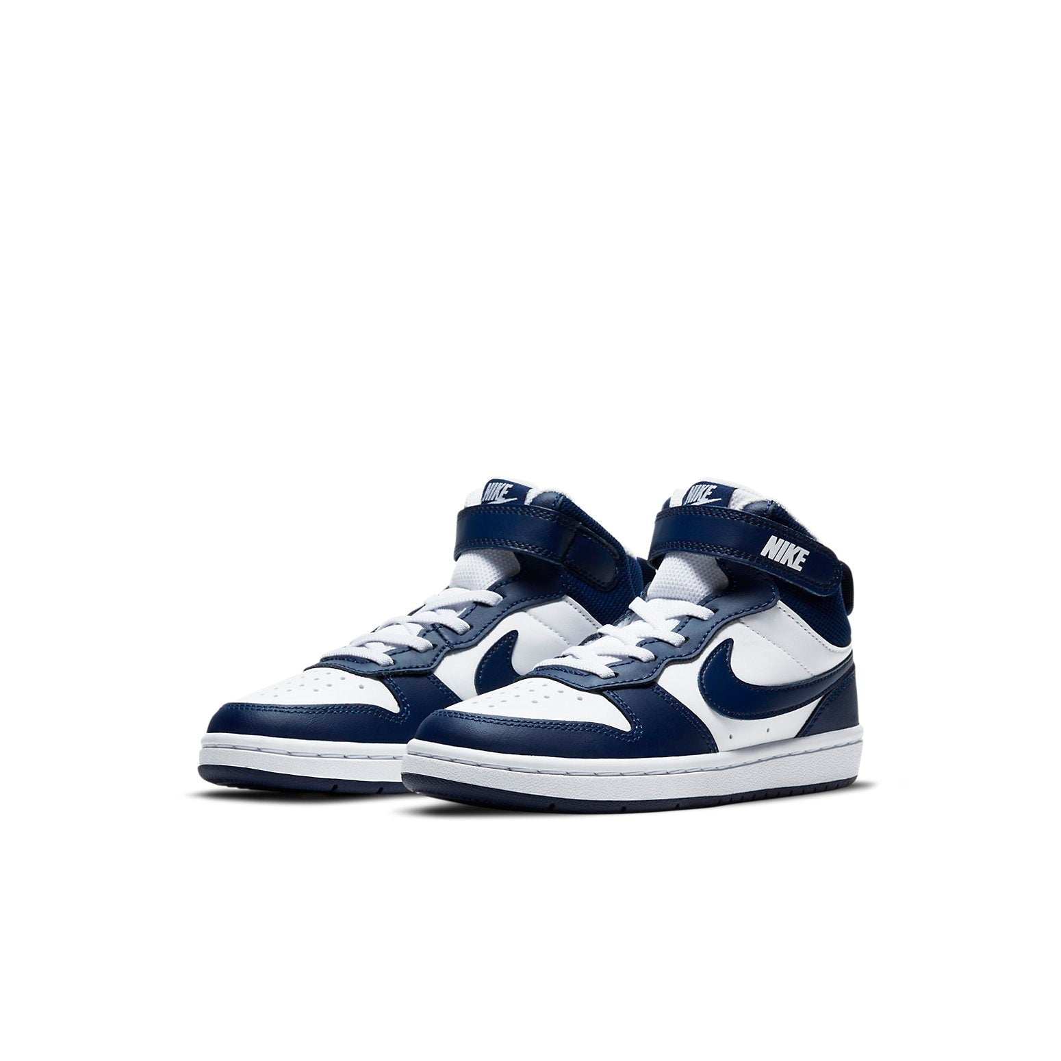(PS) Nike Court Borough Mid 2Velcro 'White Signal Blue' CD7783-107
