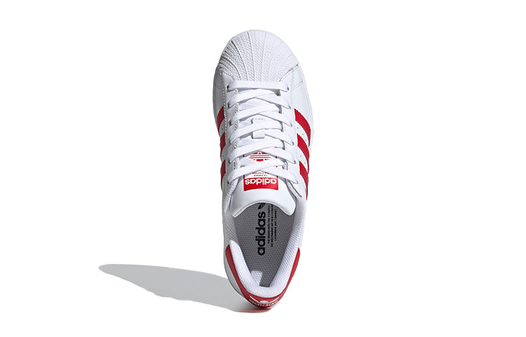 (GS) adidas originals Superstar J 'White Red' FW8293
