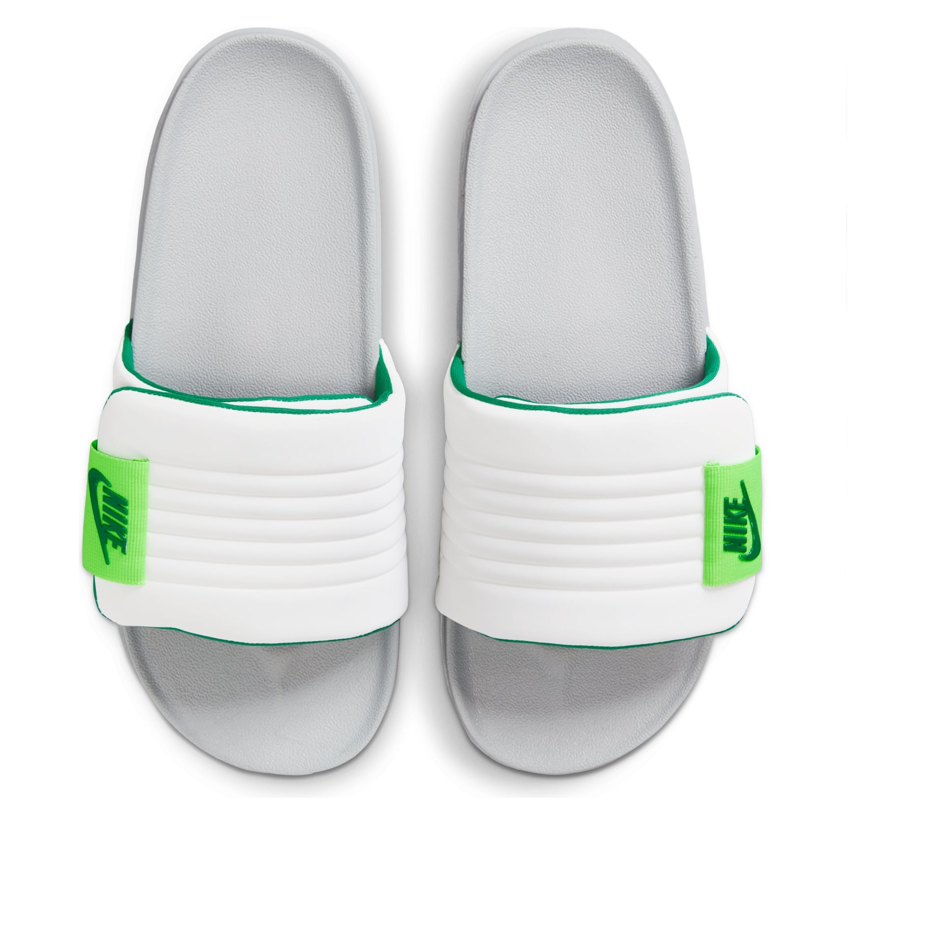 Nike Offcourt Slides 'Wolf Grey White Green Strike' DQ9624-007