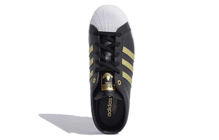 (WMNS) adidas Superstar Mule 'Black Gold Metallic' FZ2268