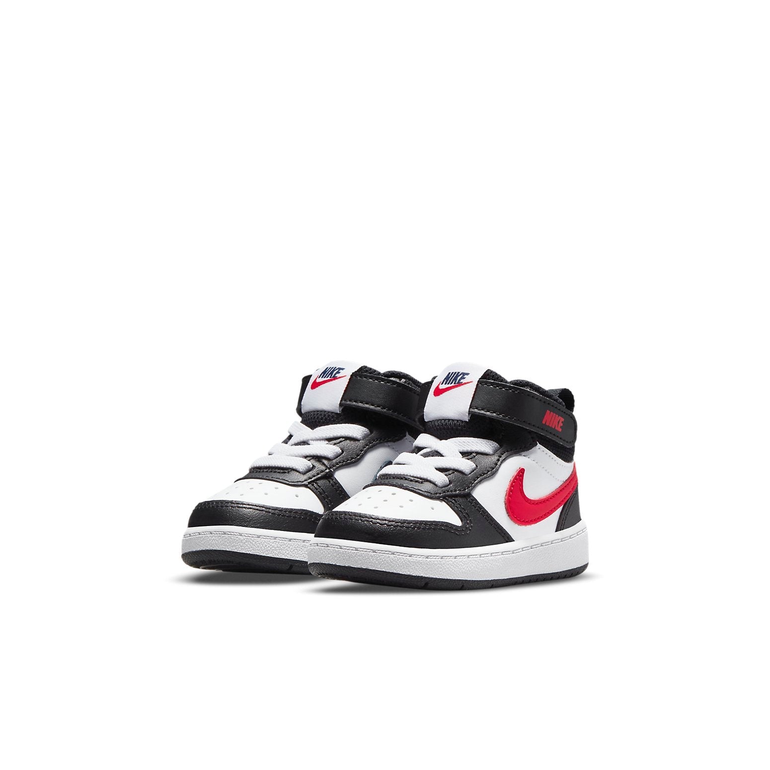 (TD) Nike Court Borough Mid 2 Mid-Top Sneakers Black/White/Red DO5894-161